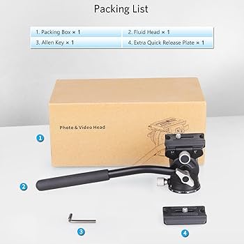 Amazon | VIELKNOV 2WAY フルード ビデオ 雲台 VF01 アルカスイス